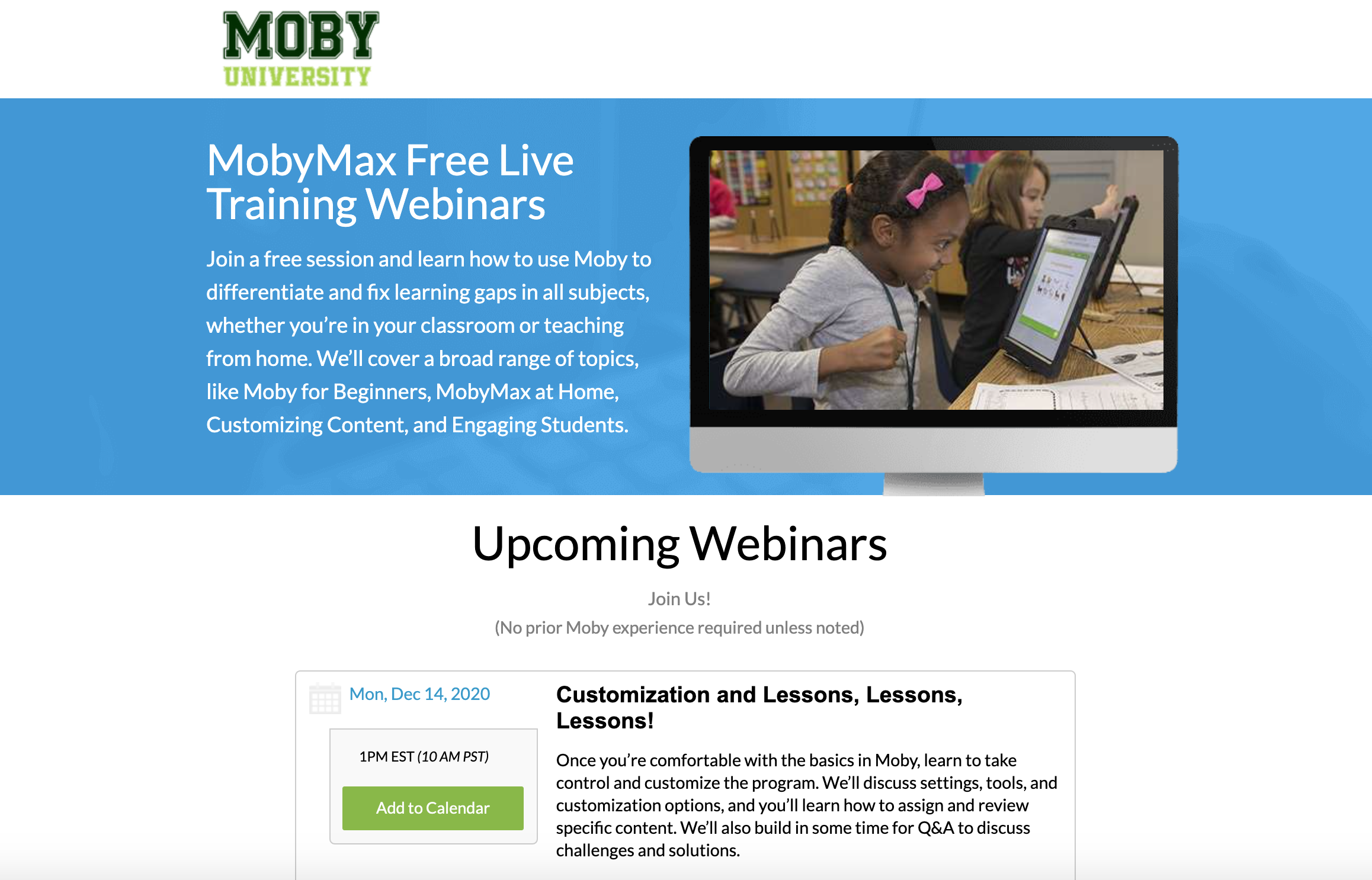 MobyMax  Close Learning Gaps